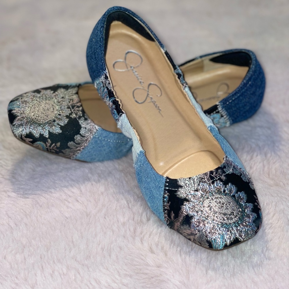 Blue and Silver Women’s Flats
